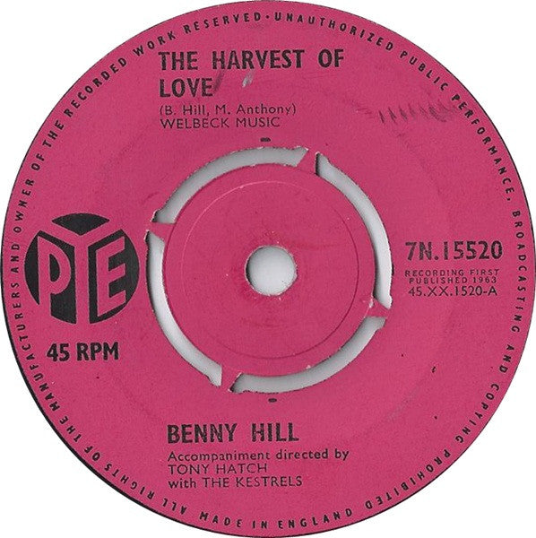 Benny Hill : The Harvest Of Love (7", Single)