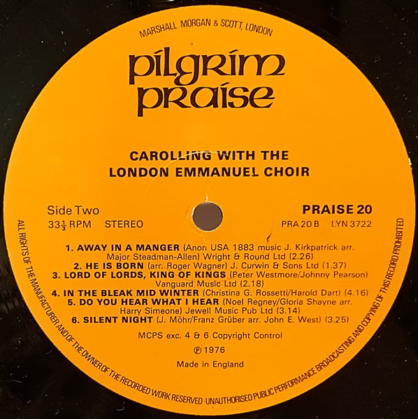 London Emmanuel Choir : Carolling With The London Emmanuel Choir (LP, Album)