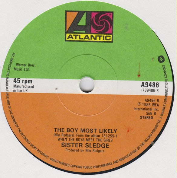 Sister Sledge : When The Boys Meet The Girls (7", Single)
