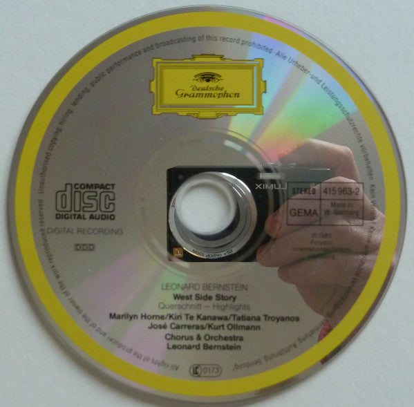 Leonard Bernstein : Kiri Te Kanawa • Tatiana Troyanos • Marilyn Horne • José Carreras • Kurt Ollmann : West Side Story - Highlights (CD, RE, PDO)