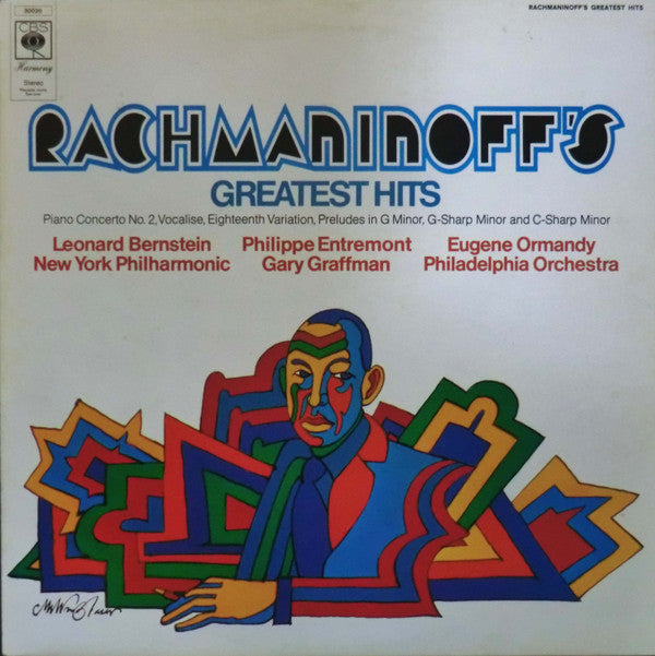 Sergei Vasilyevich Rachmaninoff, Leonard Bernstein And New York Philharmonic, Eugene Ormandy And The Philadelphia Orchestra : Rachmaninoff's Greatest Hits (LP, Comp, RE)