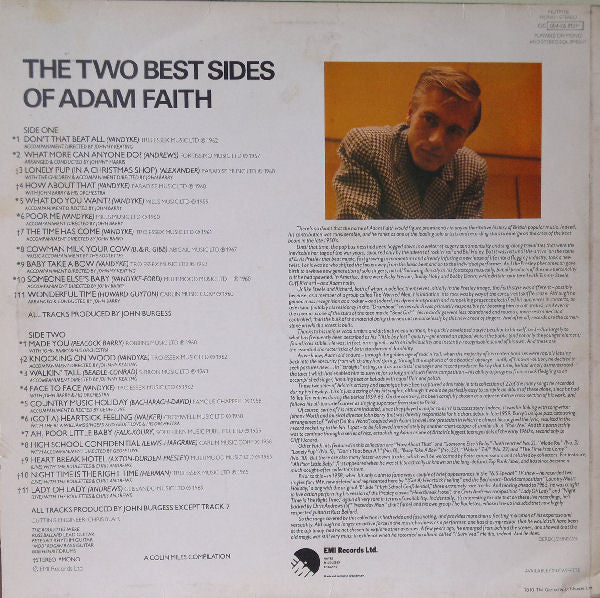 Adam Faith : The Two Best Sides Of Adam Faith (LP, Comp, Mono)
