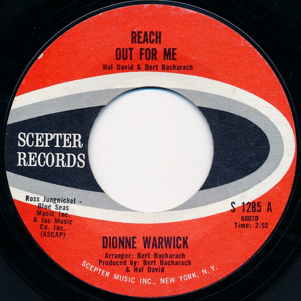Dionne Warwick : Reach Out For Me (7", Single)