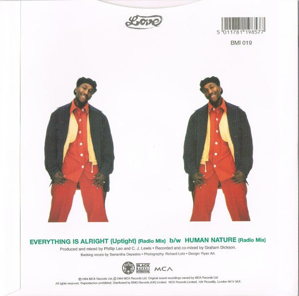 CJ Lewis : Everything Is Alright (Uptight) (7", Single)
