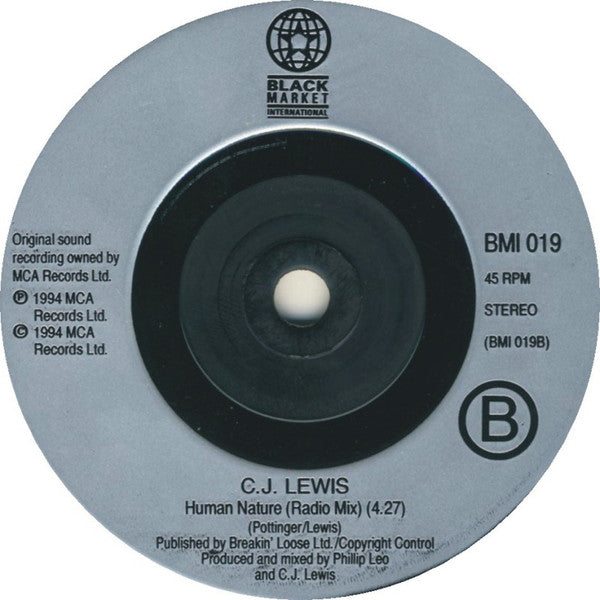 CJ Lewis : Everything Is Alright (Uptight) (7", Single)