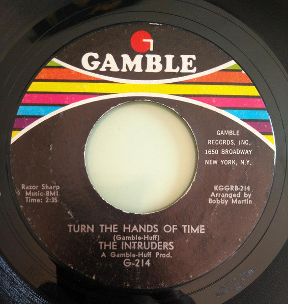 The Intruders : Cowboys To Girls / Turn The Hands Of Time (7", Single, Styrene, Ter)