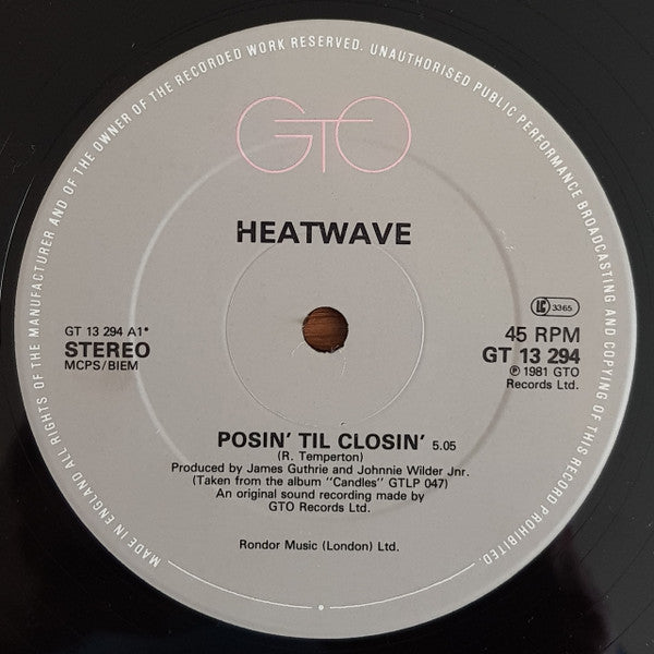 Heatwave : Posin' Til Closin' (12")