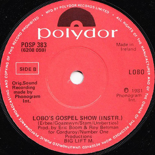 Lobo : Lobo's Gospel Show (7", Single)