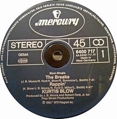 Kurtis Blow : The Breaks (12", Maxi)