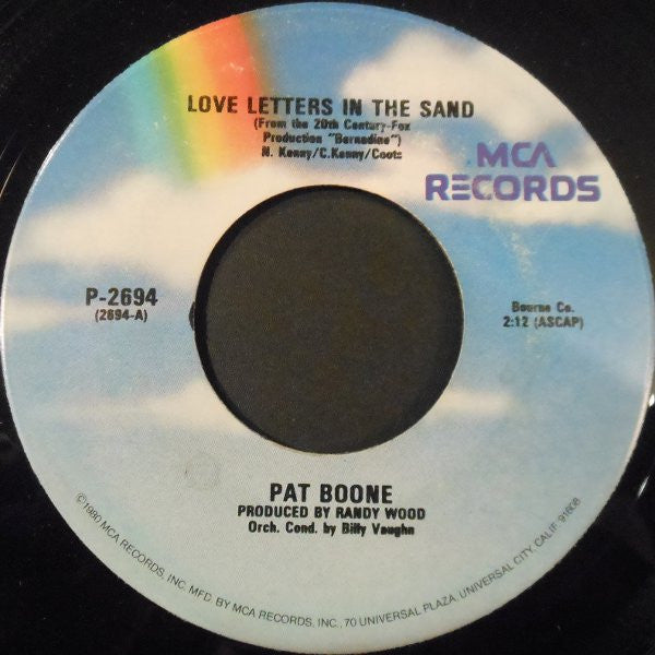 Pat Boone : Love Letters In The Sand (7", RE, Glo)