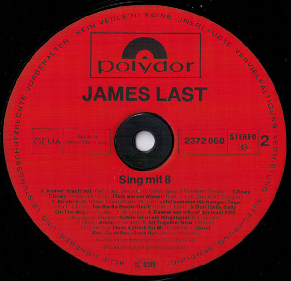 James Last : Sing Mit 8 - ... Und Ab Geht Die Feuerwehr! (LP, Album)