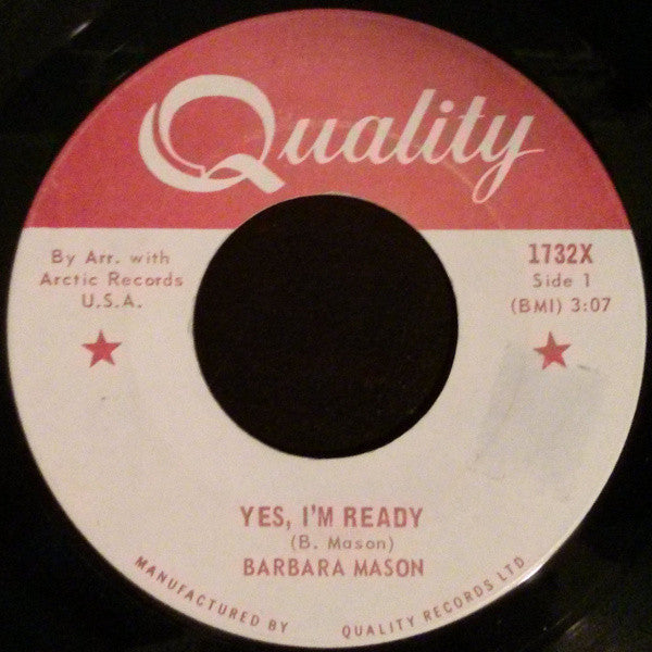Barbara Mason : Yes, I'm Ready (7", Single)