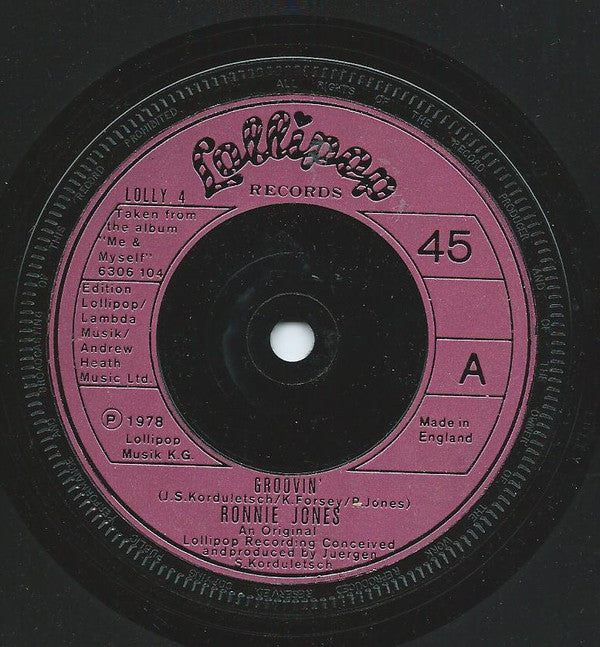 Ronnie Jones : Groovin' (7", Single)