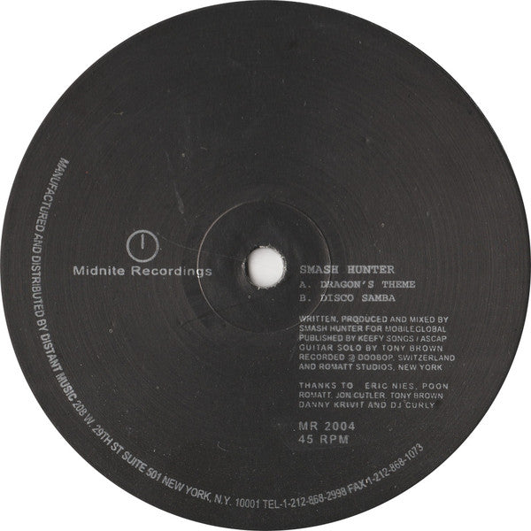 Smash Hunter : Dragon's Theme / Disco Samba (12")