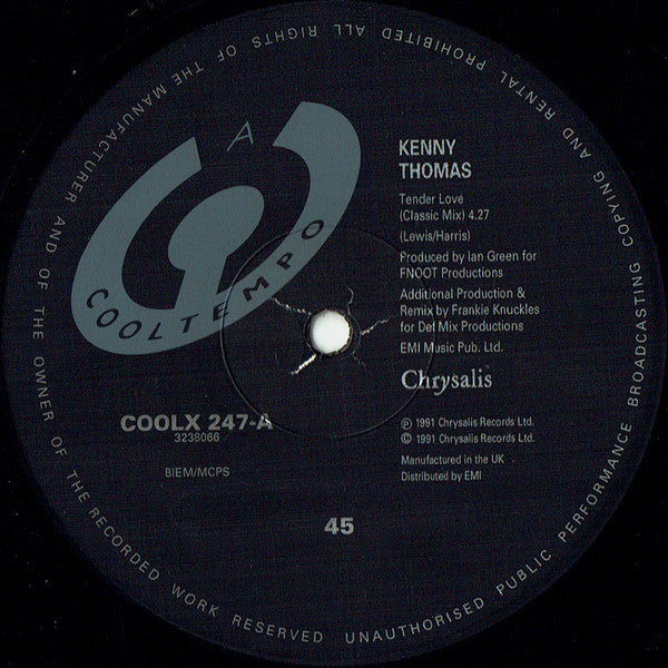 Kenny Thomas : Tender Love (12", Single)