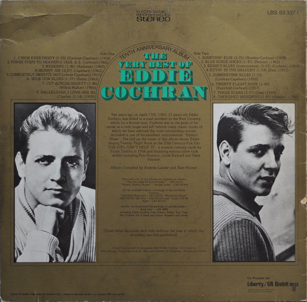 Eddie Cochran : The Very Best Of Eddie Cochran (LP, Comp)