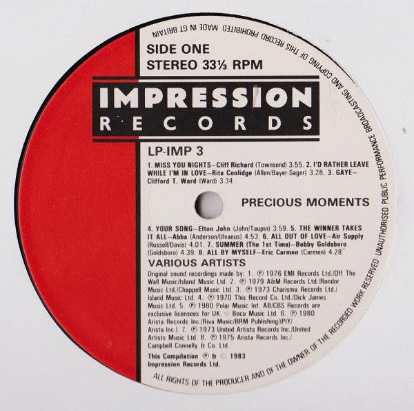 Various : Precious Moments (LP, Comp)