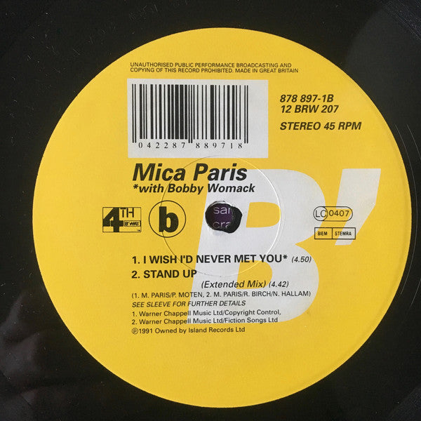 Mica Paris : If I Love U 2 Nite (12")