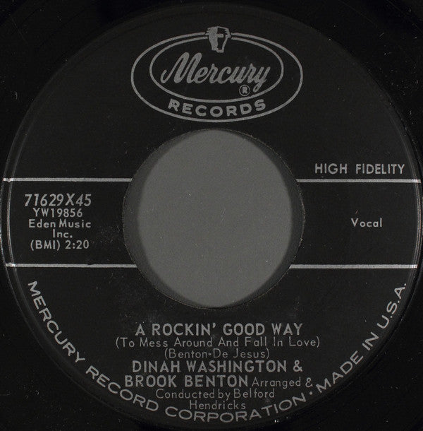 Dinah Washington & Brook Benton : A Rockin' Good Way (To Mess Around And Fall In Love) / I Believe (7", Single, Styrene)