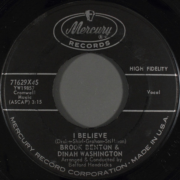 Dinah Washington & Brook Benton : A Rockin' Good Way (To Mess Around And Fall In Love) / I Believe (7", Single, Styrene)