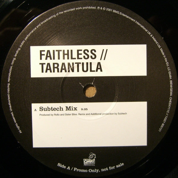 Faithless : Tarantula (12", Promo)