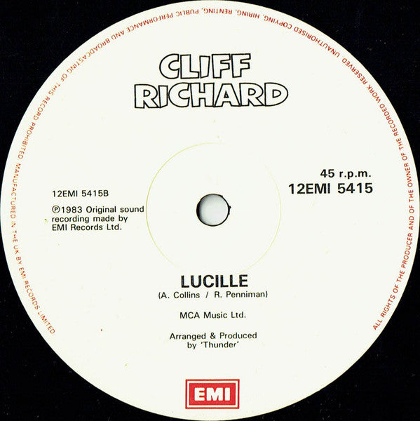 Cliff Richard : Never Say Die (Give A Little Bit More) (12")