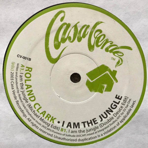 Roland Clark : I Am The Jungle (12")