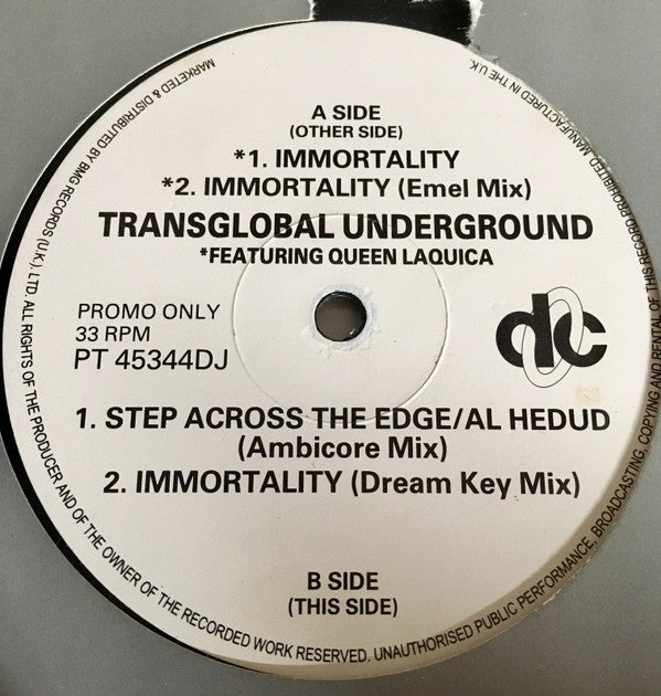 Transglobal Underground : Immortality (12", Promo)
