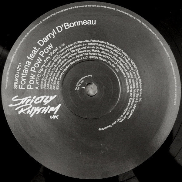 Lenny Fontana Feat. Darryl D'Bonneau : Pow Pow Pow (12", Promo)