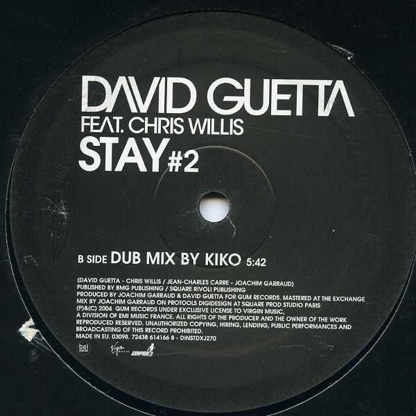 David Guetta Feat. Chris Willis : Stay (#2) (12", Promo)