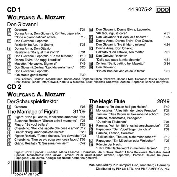 Wolfgang Amadeus Mozart : Famous Arias Vol. 1 & 2 (2xCD, Comp)