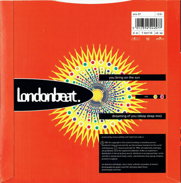 Londonbeat : You Bring On The Sun (7", Single)