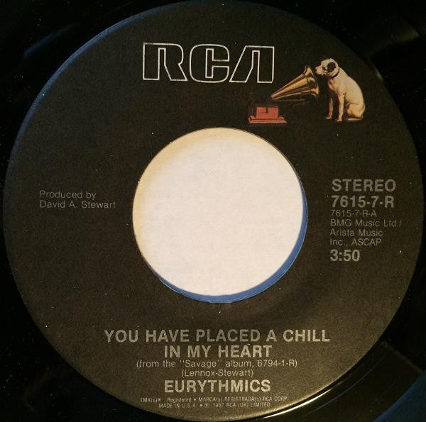 Eurythmics : You Have Placed A Chill In My Heart (7", Single)