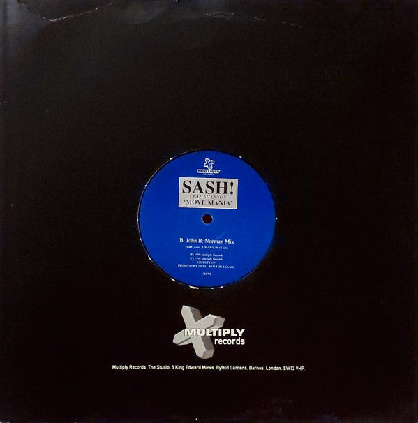 Sash! Feat. Shannon : Move Mania (12", Promo)