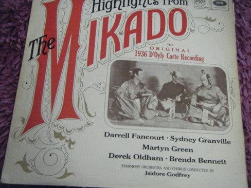 Gilbert & Sullivan - D'Oyly Carte Opera Company : Highlights From The Mikado (LP)