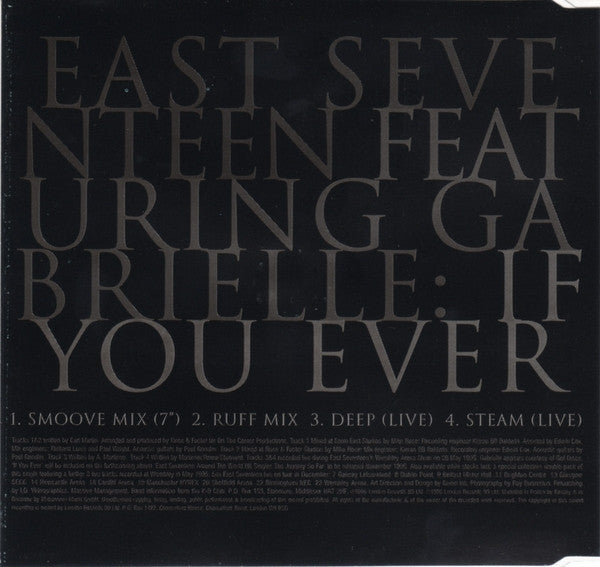 East 17 Featuring Gabrielle : If You Ever (CD, Single)
