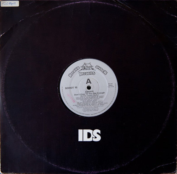 Ashaye : Don't Stop Til You Get Enough (12")