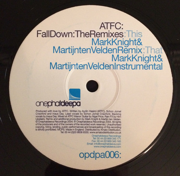 ATFC : Fall Down (The Remixes) (12")