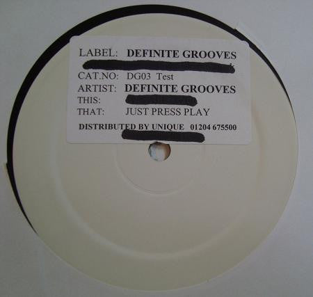 Definite Grooves : Groove E.P. (12", TP, W/Lbl)