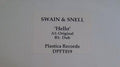 Swain & Snell : Hello (12", Promo, W/Lbl)