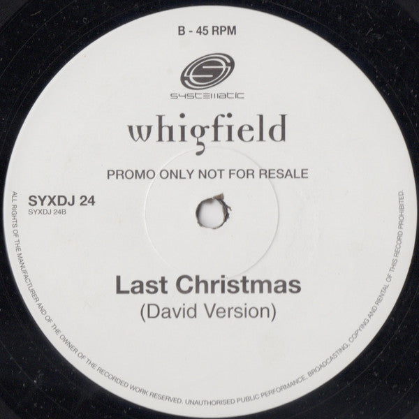 Whigfield : Last Christmas (12", Promo)