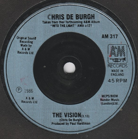 Chris de Burgh : Fire On The Water (7", Single)
