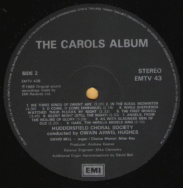 Huddersfield Choral Society : The Carols Album (LP)
