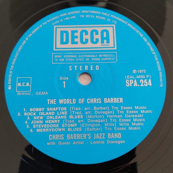 Chris Barber's Jazz Band with Lonnie Donegan & Ottilie Patterson : The World Of Chris Barber (LP, Album, Comp)
