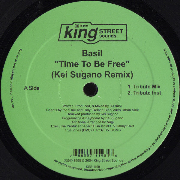 Basil / Big Moses : Time To Be Free / Brighter Days (12")