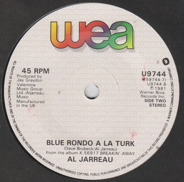 Al Jarreau : Love Is Waiting (7", Single)