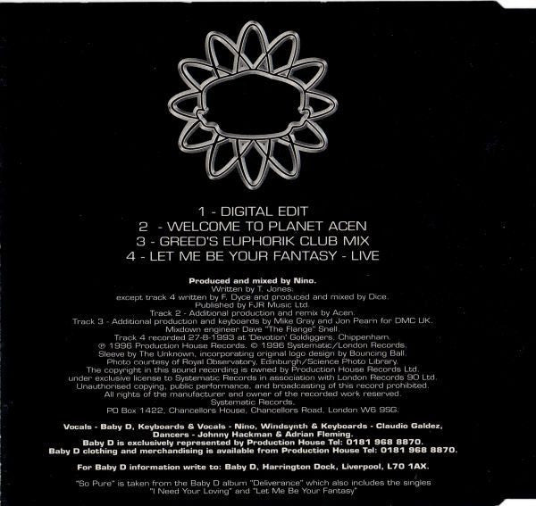 Baby D : So Pure (CD, Single)