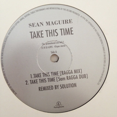Sean Maguire : Take This Time (12", Promo)