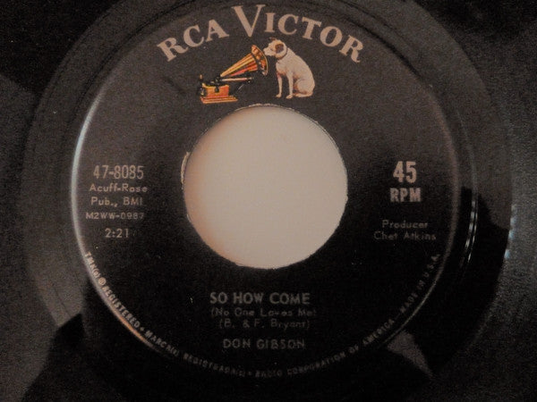 Don Gibson : So How Come (No One Loves Me) (7", Single, Roc)