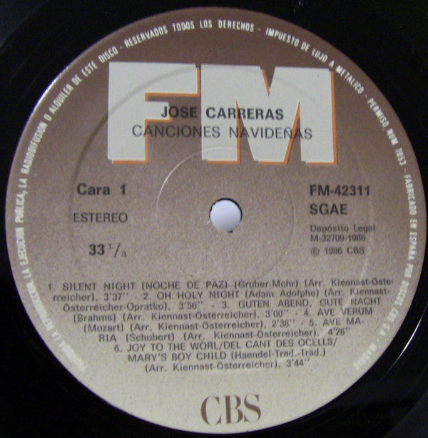 José Carreras : Merry Christmas (LP, Album)
